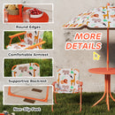 AIYAPLAY Children Table And Chair Set, Kids Patio Set With Umbrella