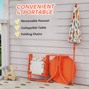 AIYAPLAY Children Table And Chair Set, Kids Patio Set With Umbrella