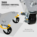 DURHAND 2PCS 680kg Car Wheel Dollies With Swivel Casters, Wheel Dolly, Grey