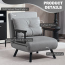 HOMCOM Click Clack Single Chair Bed Settee for Living Room