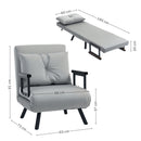 HOMCOM Click Clack Single Chair Bed Settee for Living Room