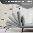 HOMCOM Click Clack Single Chair Bed Settee for Living Room