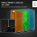 HOMCOM 3 x 15L Triple Kitchen Bin Pedal Bin for Recycling and Waste