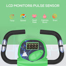 HOMCOM Magnetic Resistance Exercise Bike Foldable LCD Adjustable Seat Green