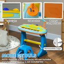 AIYAPLAY 37 Keys Kids Piano W/ Microphone, Stool, Record & Replay Function