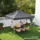 Outsunny Gazebo Roof Replacement UV50+ Waterproof 3x3(m) Dark Grey