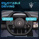 AIYAPLAY Maserati GT2 Licensed 12V Electric Ride On Car W/ Remote - Grey/Pink/White