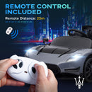 AIYAPLAY Maserati GT2 Licensed 12V Electric Ride On Car W/ Remote - Grey/Pink/White