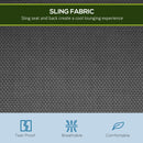 Outsunny Metal Swing Chair 3 Seater Patio Bench w/ Canopy, Dark Grey