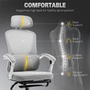 HOMCOM Mesh Ergonomic Office Chair with Lumbar Support, Headrest