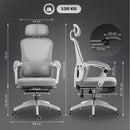 HOMCOM Mesh Ergonomic Office Chair with Lumbar Support, Headrest
