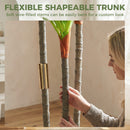 HOMCOM 90cm Lifelike Fake Tree With Bendable Trunks For Home Decor, Green