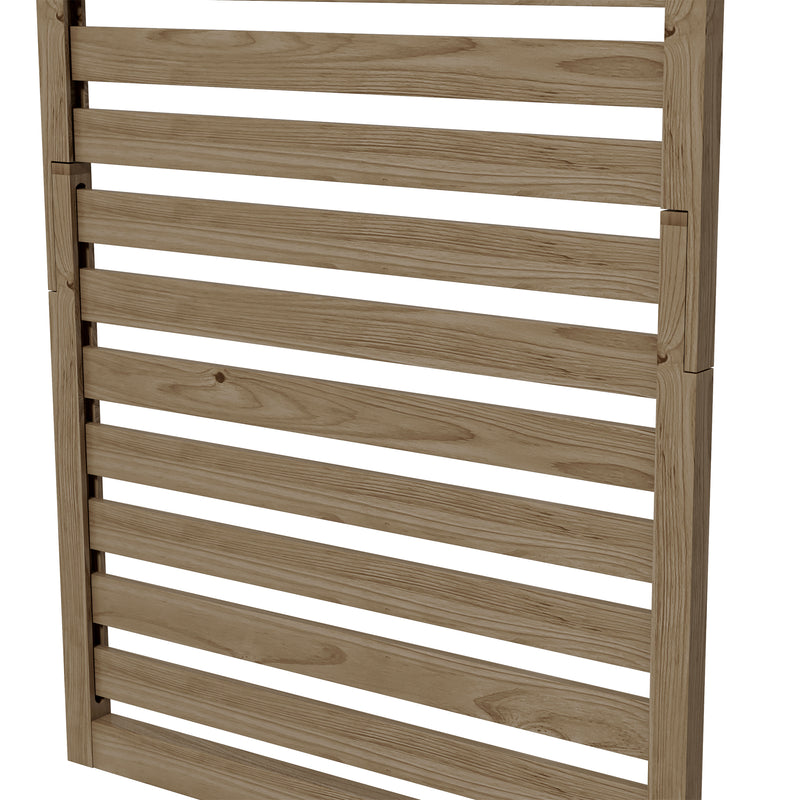 Outsunny Wall Mounted Plant Stands Set of 2 with Shelves and Slatted Trellis