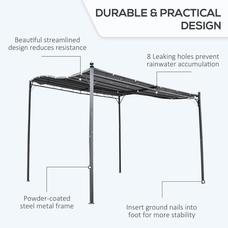 Outsunny  Awning   3m x 3m - Grey