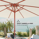 Outsunny 2.7 M Garden Parasol With Double Top, Cream White
