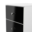 Yarmouth 3 Drawer Bedside Cabinet in Black & White Matt - Ready Assembled