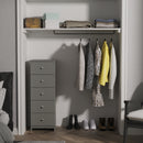 Yarmouth 5 Drawer Bedside Cabinet in Uniform Grey & Dusk Grey - Ready Assembled