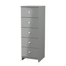 Yarmouth 5 Drawer Bedside Cabinet in Uniform Grey & Dusk Grey - Ready Assembled