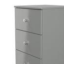 Yarmouth 5 Drawer Bedside Cabinet in Uniform Grey & Dusk Grey - Ready Assembled