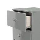 Yarmouth 5 Drawer Bedside Cabinet in Uniform Grey & Dusk Grey - Ready Assembled