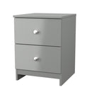 Yarmouth 2 Drawer Bedside Cabinet in Uniform Grey & Dusk Grey - Ready Assembled