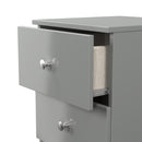 Yarmouth 2 Drawer Bedside Cabinet in Uniform Grey & Dusk Grey - Ready Assembled