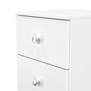 Yarmouth 2 Drawer Bedside Cabinet in White & White Matt - Ready Assembled