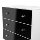 Yarmouth 3 Drawer Chest in Black & White Matt - Ready Assembled