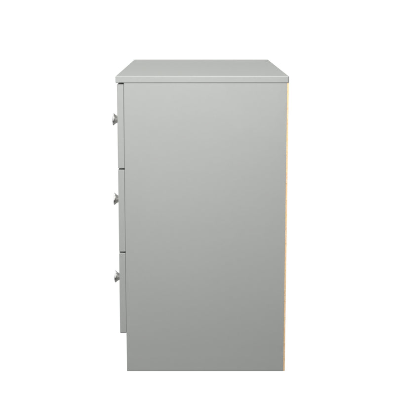 Yarmouth 3 Drawer Chest in Uniform Grey & Dusk Grey - Ready Assembled
