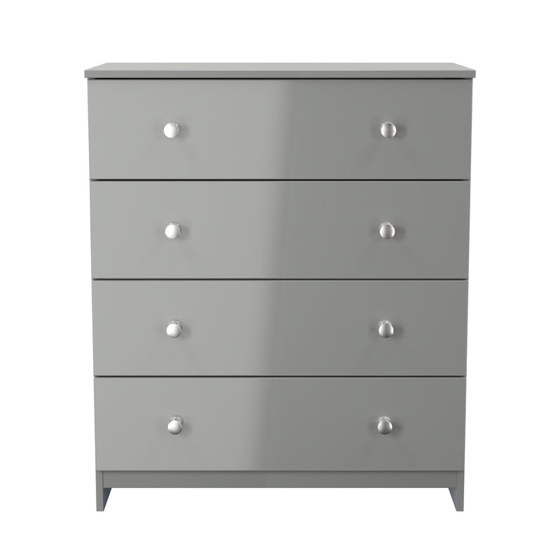 Yarmouth 4 Drawer Chest in Uniform Grey & Dusk Grey - Ready Assembled