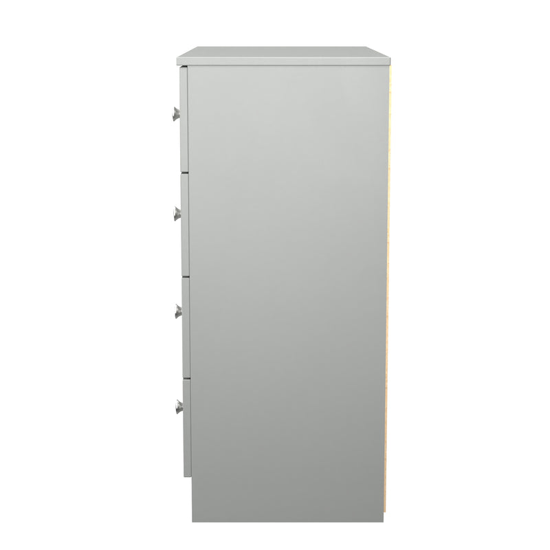 Yarmouth 4 Drawer Chest in Uniform Grey & Dusk Grey - Ready Assembled