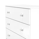 Yarmouth 4 Drawer Chest in White & White Matt - Ready Assembled