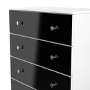 Yarmouth 5 Drawer Chest in Black & White Matt - Ready Assembled