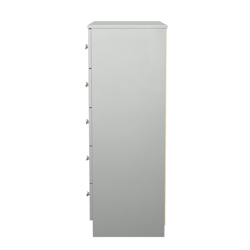 Yarmouth 5 Drawer Chest in Uniform Grey & Dusk Grey - Ready Assembled