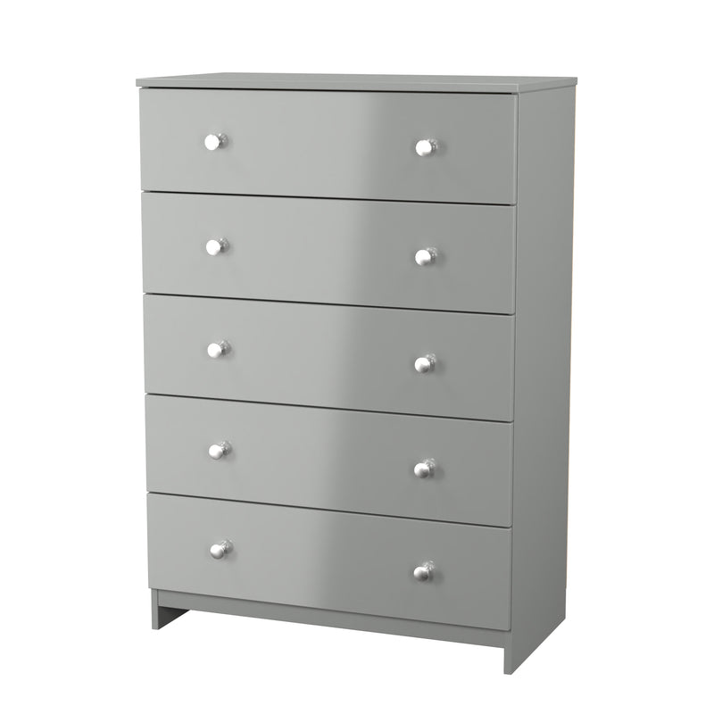 Yarmouth 5 Drawer Chest in Uniform Grey & Dusk Grey - Ready Assembled