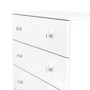 Yarmouth 5 Drawer Chest in White & White Matt - Ready Assembled