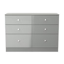 Yarmouth 6 Drawer Midi Chest in Uniform Grey & Dusk Grey - Ready Assembled