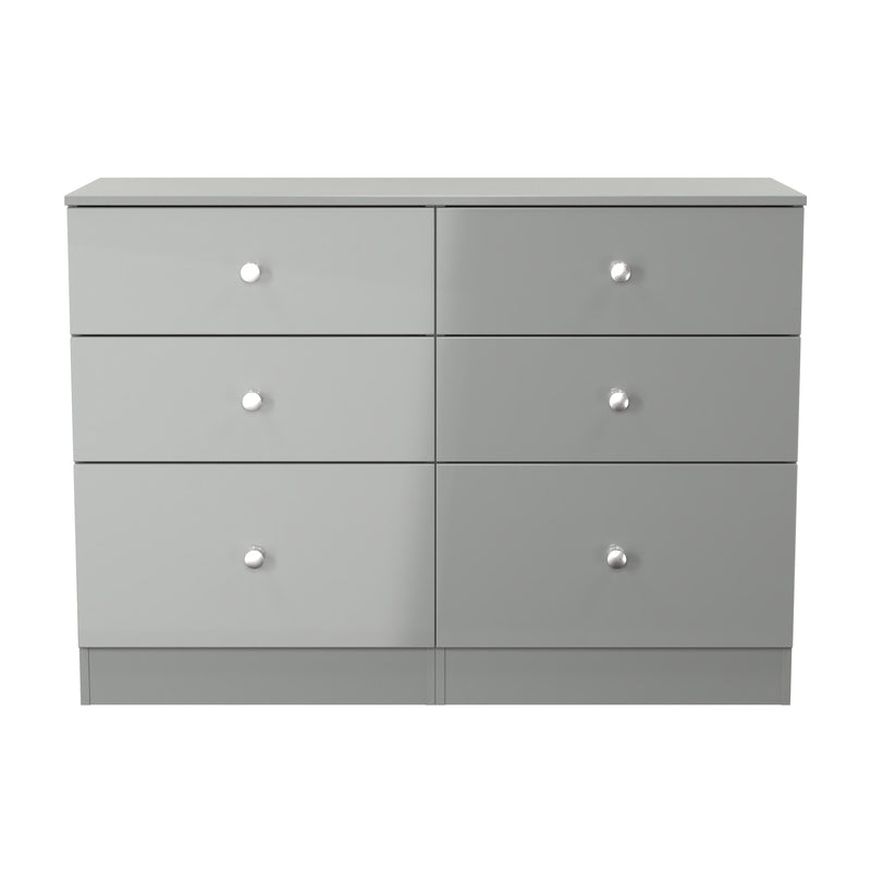 Yarmouth 6 Drawer Midi Chest in Uniform Grey & Dusk Grey - Ready Assembled