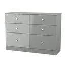 Yarmouth 6 Drawer Midi Chest in Uniform Grey & Dusk Grey - Ready Assembled