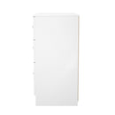 Yarmouth 6 Drawer Midi Chest in White & White Matt - Ready Assembled