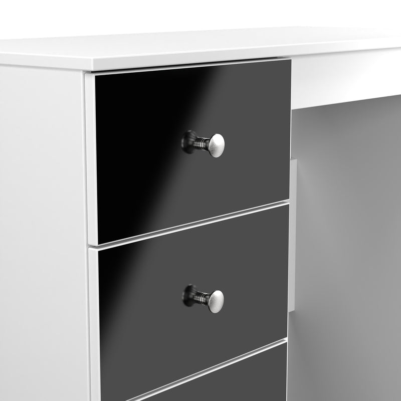 Yarmouth Vanity in Black & White Matt - Ready Assembled