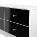 Yarmouth 4 Drawer Bed Box in Black & White Matt - Ready Assembled