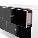 Yarmouth 4 Drawer Bed Box in Black & White Matt - Ready Assembled