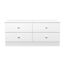 Yarmouth 4 Drawer Bed Box in White & White Matt - Ready Assembled