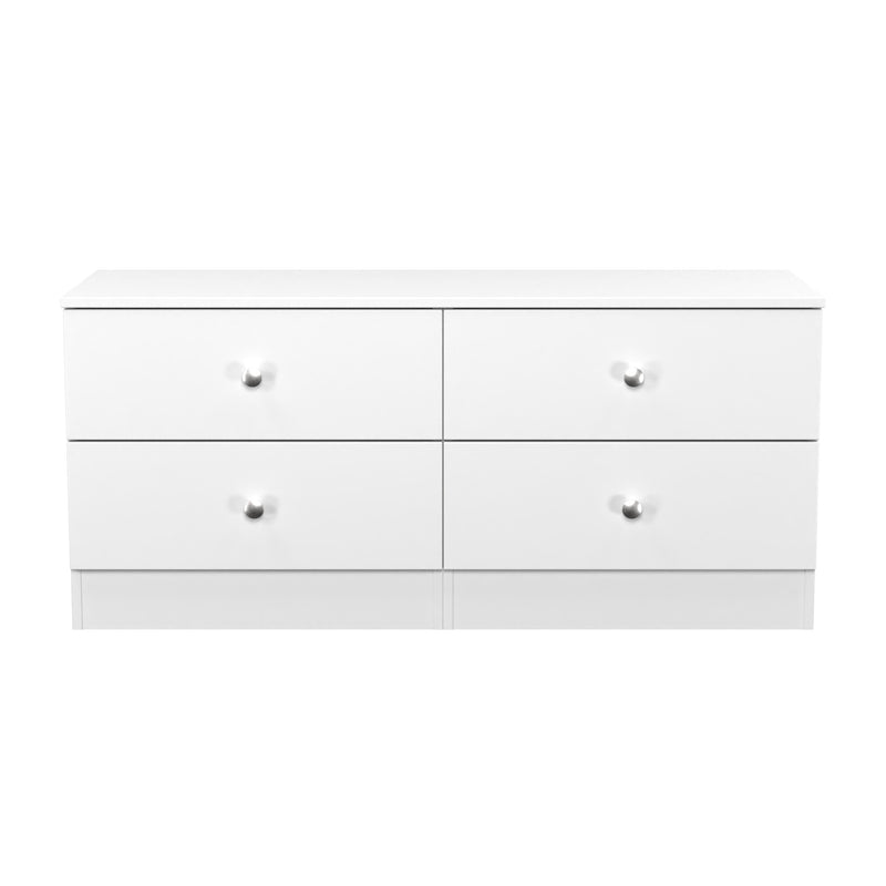 Yarmouth 4 Drawer Bed Box in White & White Matt - Ready Assembled