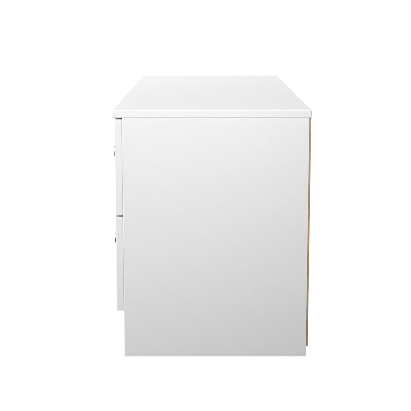 Yarmouth 4 Drawer Bed Box in White & White Matt - Ready Assembled