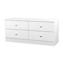 Yarmouth 4 Drawer Bed Box in White & White Matt - Ready Assembled