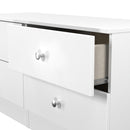 Yarmouth 4 Drawer Bed Box in White & White Matt - Ready Assembled