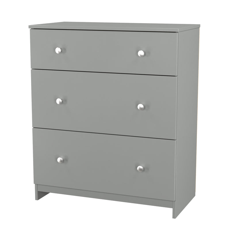 Yarmouth 3 Drawer Deep Chest in Uniform Grey & Dusk Grey - Ready Assembled