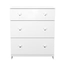 Yarmouth 3 Drawer Deep Chest in White & White Matt - Ready Assembled